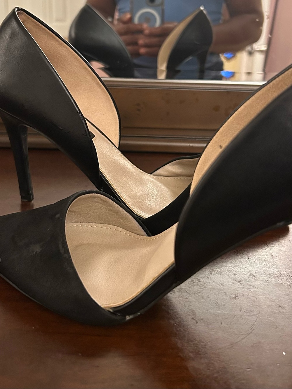 Classic Black D'Orsay High Heel Pumps - Women Shoes